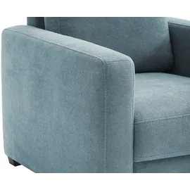 bobb Sessel Lisa de Luxe Mikrofaser 85 x 90 x 93 cm Blau mit Boxspringpolsterung