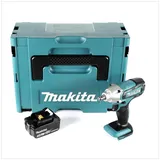 Makita Bohrmaschine + Akkuschrauber, DTW 190 F1J Akku Schlagschrauber 18V 190Nm 1x Akku 3,0Ah + Makpac - ohne Ladegerät