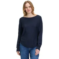 Betty & Co Feinstrickpullover mit U-Boot-Ausschnitt Dunkelblau,46 | 46