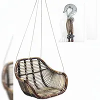 Van der Leeden Hängesessel, Hängestuhl Hängesitz Hängeschaukel Rattan, Braun