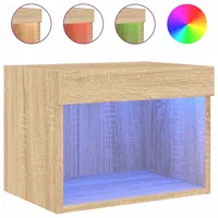 vidaXL Hängenachtschrank mit LED-Leuchten 3100 x 30 x 950 cm Braun
