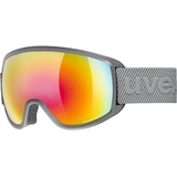 Uvex Topic FM sphere Skibrille, grey/rainbow-rose, one size