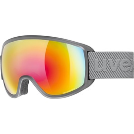 Uvex Topic FM sphere Skibrille, grey/rainbow-rose, one size