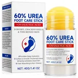 Urea Fußcreme 60%, Urea Fußbalsam Stick für Trockene, Rissige Fersen & Verdickte Haut, Spendet Feuchtigkeit & Pflegt die Füße, Macht die Haut Weich, Peelt Abgestorbene Haut, Glättet die Haut