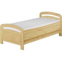 Seniorenbett extra hoch 90x220 Kiefer massiv mit wählbarem Zubehör V60.43-09-220