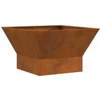 VidaXL - Feuerstelle Rechteck Braun 60x60x35 cm aus verwittertem