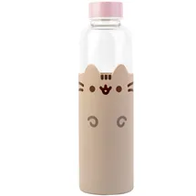 Grupo Erik Wasserflasche Glas - Pusheen Wasserflasche - Thermoflasche 500ml - Trinkflasche mit Silikon Abdeckung - Trinkflasche Kinder - Offizielle Lizenz