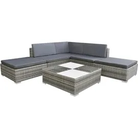vidaXL Garten-Lounge-Set grau 42737