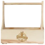 Flaschenträger Bierträger Holz Kiste für 6 Flaschen Bier mit Gravur