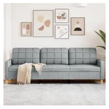 vidaXL 3-Sitzer-Sofa Hellgrau 210 cm Stoff