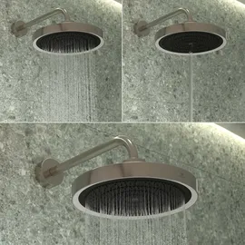 Ideal Standard Solos 3-Funktions-Kopfbrause Ø 33 cm, LED-Leuchtring, Silver Storm (A7890GN)