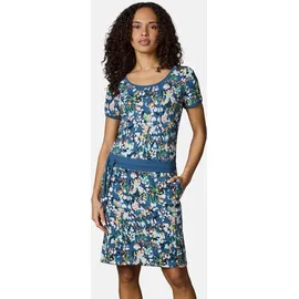Ragwear Sommerkleid Gemustert Blau/Orange/Schwarz/Weiß 34