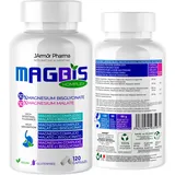 Magnesium Malat + Magnesium bisglycinat 120 kapseln - Magbis Chelatiertes - Magnesium Bisglycinat (Magnesium Glycinat) 500 mg + Magnesium malate 500 Mg | J.Armor MagBis Glutenfrei