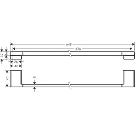 Hansgrohe AddStoris Badetuchhalter Gebürstete Bronze 41747140