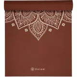 Gaiam Intense Rust Sundial Flower Yoga 5 mm Classic Printed Yoga Matte, rot - -