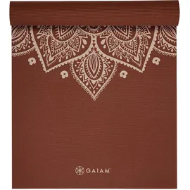 Gaiam Intense Rust Sundial Flower Yoga 5 mm Classic Printed Yoga Matte, rot - -