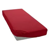 bellana Spannbettlaken Jersey 180 x 200 cm rot