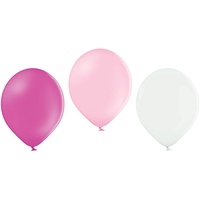 Ballonheld 50 Luftballons 3 Farben pink rosa weiß Qualitätsballons 27 cm Ø (Standardgröße B85)