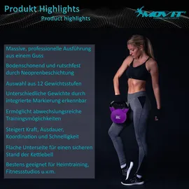 MOVIT Kettlebell PRO Kettlebell 4 kg gelb