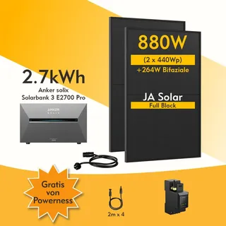 2,68 kWh inkl. MC4 Kabel