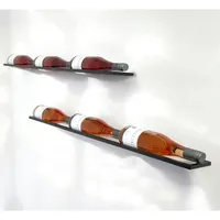 DanDiBo Ambiente Weinregal 6 Flaschen Wand Metall Schwarz