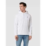 Hoodie mit Logo-Stitching, Weiss, XXL