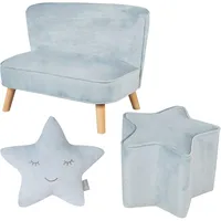 KINDERSOFA 3er-Set hellblau
