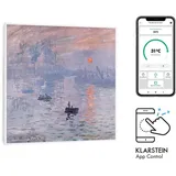 Klarstein Infrarotheizung mit Thermostat, 350W Elektroheizung, Smart Home Bild-Infrarotheizung zur Wandmontage, IR mit IoT/WiFi App-Control, Feucht... - Bunt