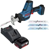 Bosch Professional, Säbelsäge, 18 V + 1x Akku 5,0 Ah + Ladegerät