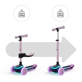 Kinderkraft RAKET UP 2-in-1 Scooter mit Sitz Rosa