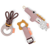 Done by Deer - Rassel-Geschenkset Tiny Toys - Deer Friends 3-teilig in rosa