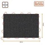 Black & Decker BLACK+DECKER Schwarze Anhängerplane 1,6 x 2,5 m