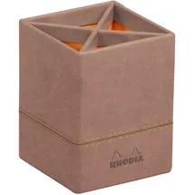 Rhodia Rhodiarama Stifteköcher Kunstleder 8x8x11 cm Rosenholz 1 St.