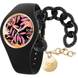 Ice flower - Colour leaves - Medium - 3H + Jewellery - Chain bracelet - Black