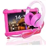 AngelTech Kinder Tablet Slim – 7 Zoll - 3GB RAM + 4GB Virtual RAM - 64 + 64GB Speicher (Kinderpaket Pink)