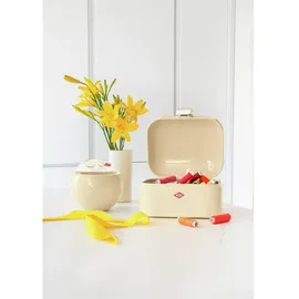 Wesco Brotkasten Mini Grandy, Stahlblech, Klappdeckel, 18 x 17 x 12cm, mandel