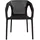Homestyle4u Gartenstuhl 4er Set, in Schwarz, Kunststoff, 220x75x54 cm, Gartenmöbel, Gartenstühle, Gartenstühle