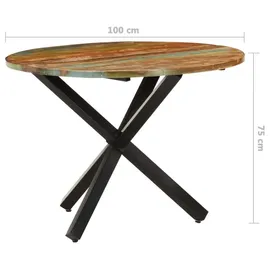 vidaXL Esstisch Ø 100 cm braun