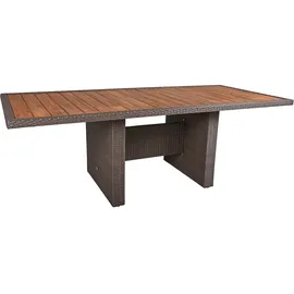 Garden Pleasure BRAGA Gartentisch 220 x 100 x 75 cm grau/braun