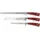 Berkel Elegance Messerset 3-tlg. 26 cm rot/silberfarben