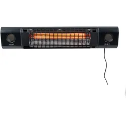 Sunred Terrassenheizer Sun and Sound Ultra Wall Schwarz 2000 Watt