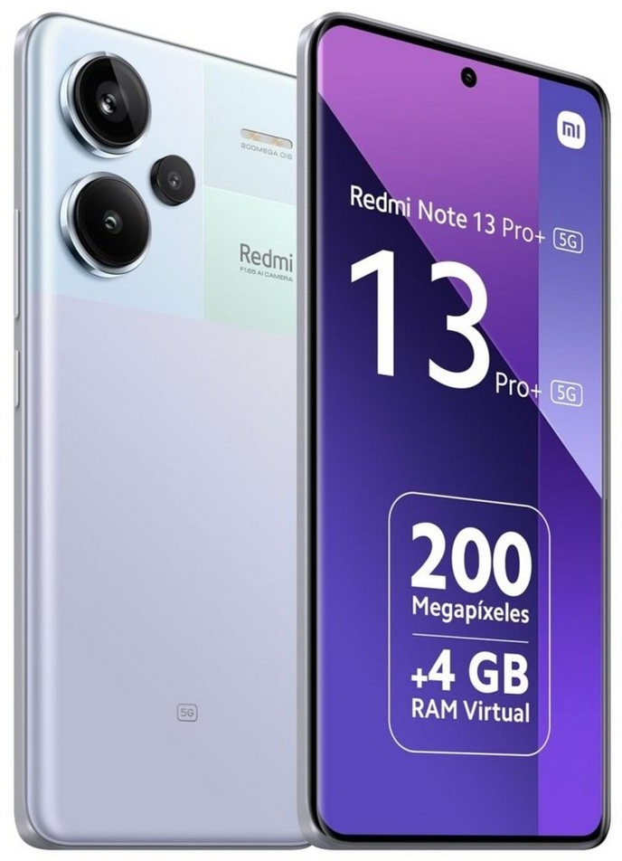 Xiaomi Redmi Note 13 Pro+ 5G Smartphone (16,94 cm/6,67 Zoll, 256 GB Speicherplatz, 200 MP Kamera) lila Wetoly MI