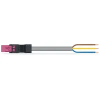 WAGO 891-8993/206-407 konfektionierte Anschlussleitung, Eca, Stecker/offenes Ende, pink 8918993206407
