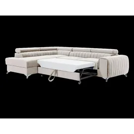 MID.YOU Ecksofa, Beige, Textil, 4-Sitzer, L-Form, 278x205 cm, Made in Eu Wohnzimmer, Sofas , Couches, Wohnlandschaften, Ecksofas