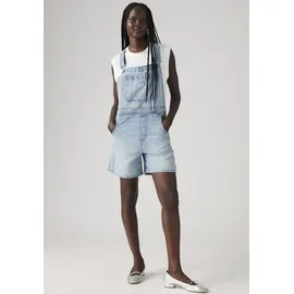Levi's Latzhose "UTILITY SHORTALL", Damen, Gr. M (38), N-Gr, summer job, Web, Obermaterial: 100% Baumwolle, unifarben, relaxed fit ca. Mitte Oberschenkel, Hosen, Sommerhose im Five-Pocket Style