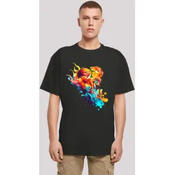 T-Shirt F4NT4STIC "Basketball Sport Player OVERSIZE TEE", Herren, Gr. 4XL, schwarz, Obermaterial: 100% Baumwolle, casual, oversize, Rundhals, Kurzarm ohne Bündchen, Shirts, Print