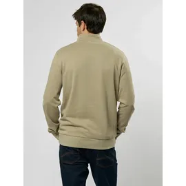 MCS Rundhalspullover "MCS sweatshirt with half-zip MCClement", Herren, Gr. S, laurel oak, Obermaterial: 100% Baumwolle, Pullover Rundhalspullover