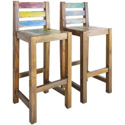 vidaXL Barhocker 2 Stk. Altholz