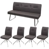 MCW Esszimmer-Set Grau, Braun, 5er-Set