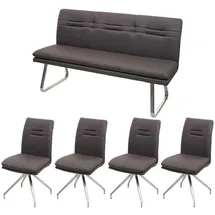 MCW Esszimmer-Set Grau, Braun, 5er-Set